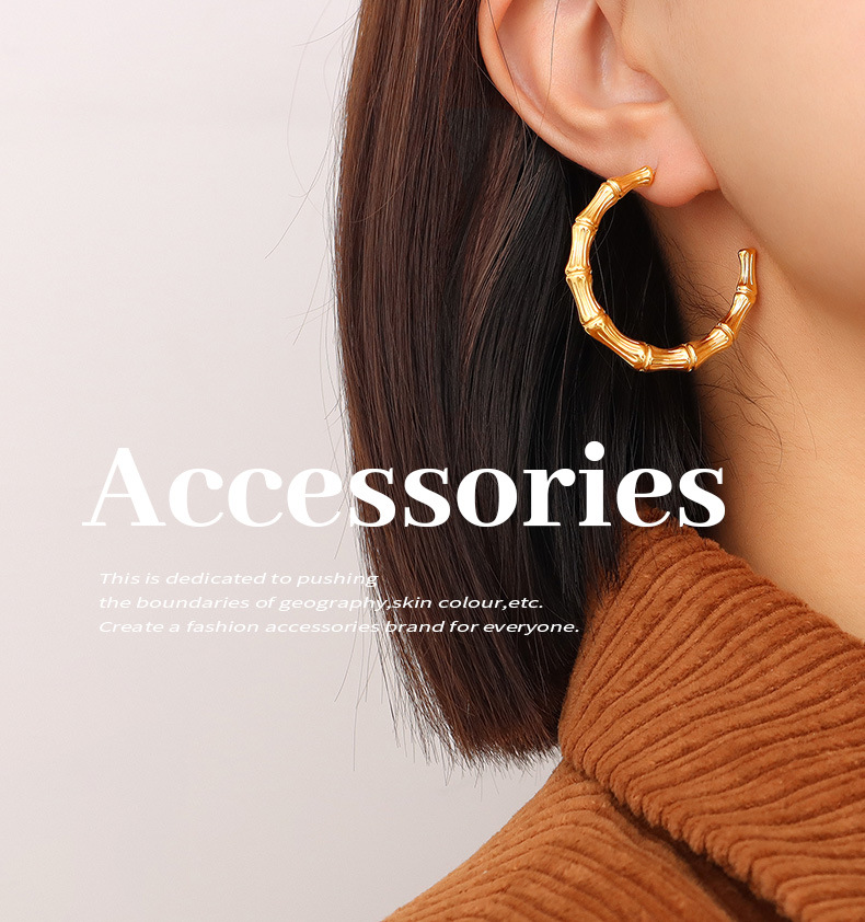 bamboo hoop earrings