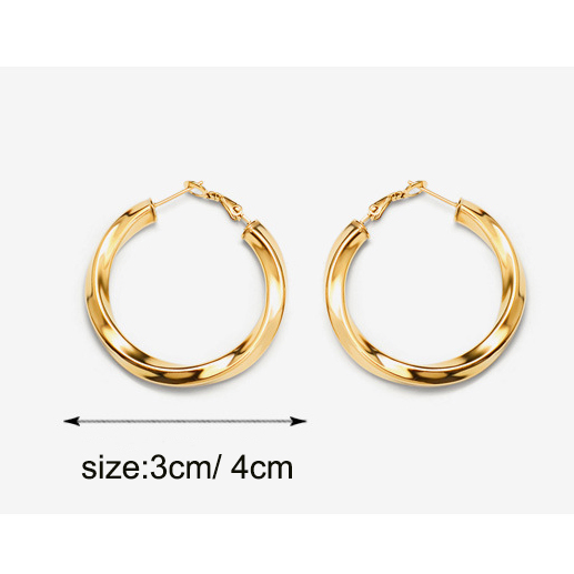 twisted hoop earrings