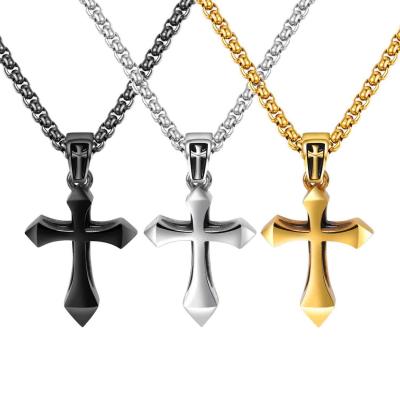 2022 Hot Sale Stainless Steel Ppersonalized Cross Pendant Necklace For Men