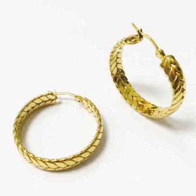 2022 New Arrival 18K Real Gold Stainless Steel Chunky Hoop Earrings For Ladies