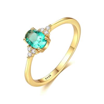 Stylish design 925 sterling silver 3A zirconia gemstone rings for girls