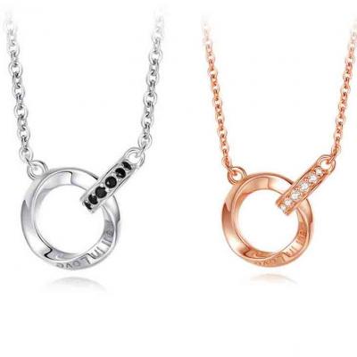 New arrival S925 sterling silver Mobius necklaces for lover gifts