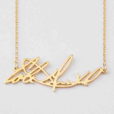 DIY design 925 sterling silver custom name letter necklace for women 18k gold