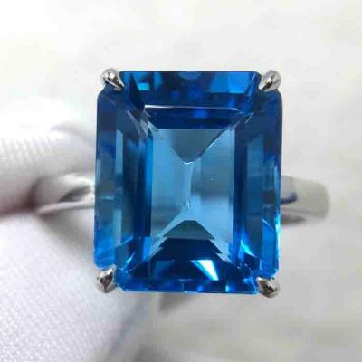 women 925 sterling silver sapphire natural gemstone ring