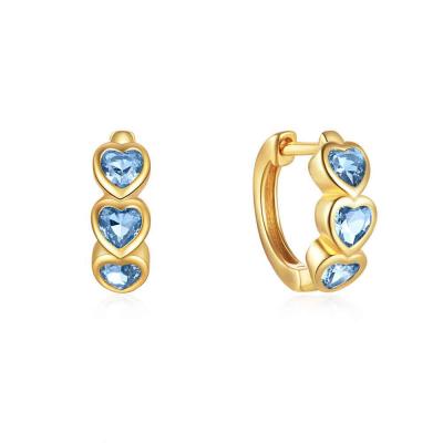 Europe and America S925 sterling silver 5A zircon hoop earings for women